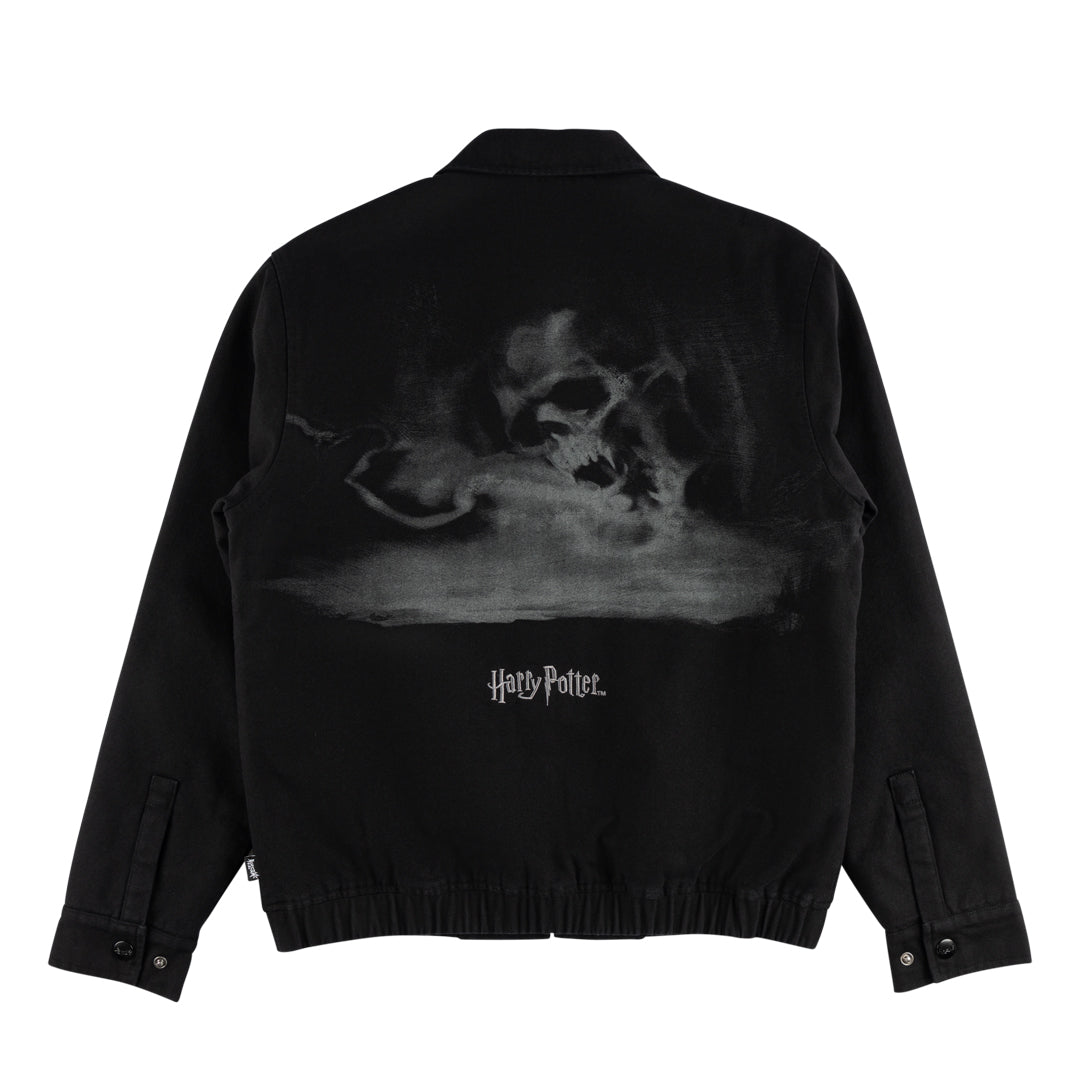 WELCOME SKATEBOARDS（ウェルカム スケートボード）| HARRY POTTER X WELCOME MORSMORDRE CANVAS HARRINGTON L/S JACKET / BLACK | スノーボード・スケートボードのTACTICS JAPAN