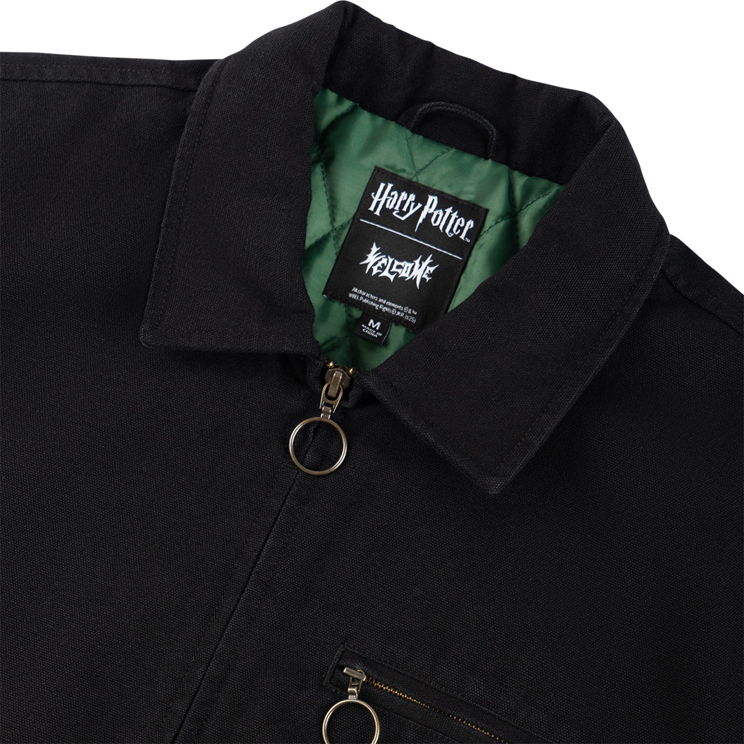 WELCOME SKATEBOARDS（ウェルカム スケートボード）| HARRY POTTER X WELCOME MORSMORDRE CANVAS HARRINGTON L/S JACKET / BLACK | スノーボード・スケートボードのTACTICS JAPAN