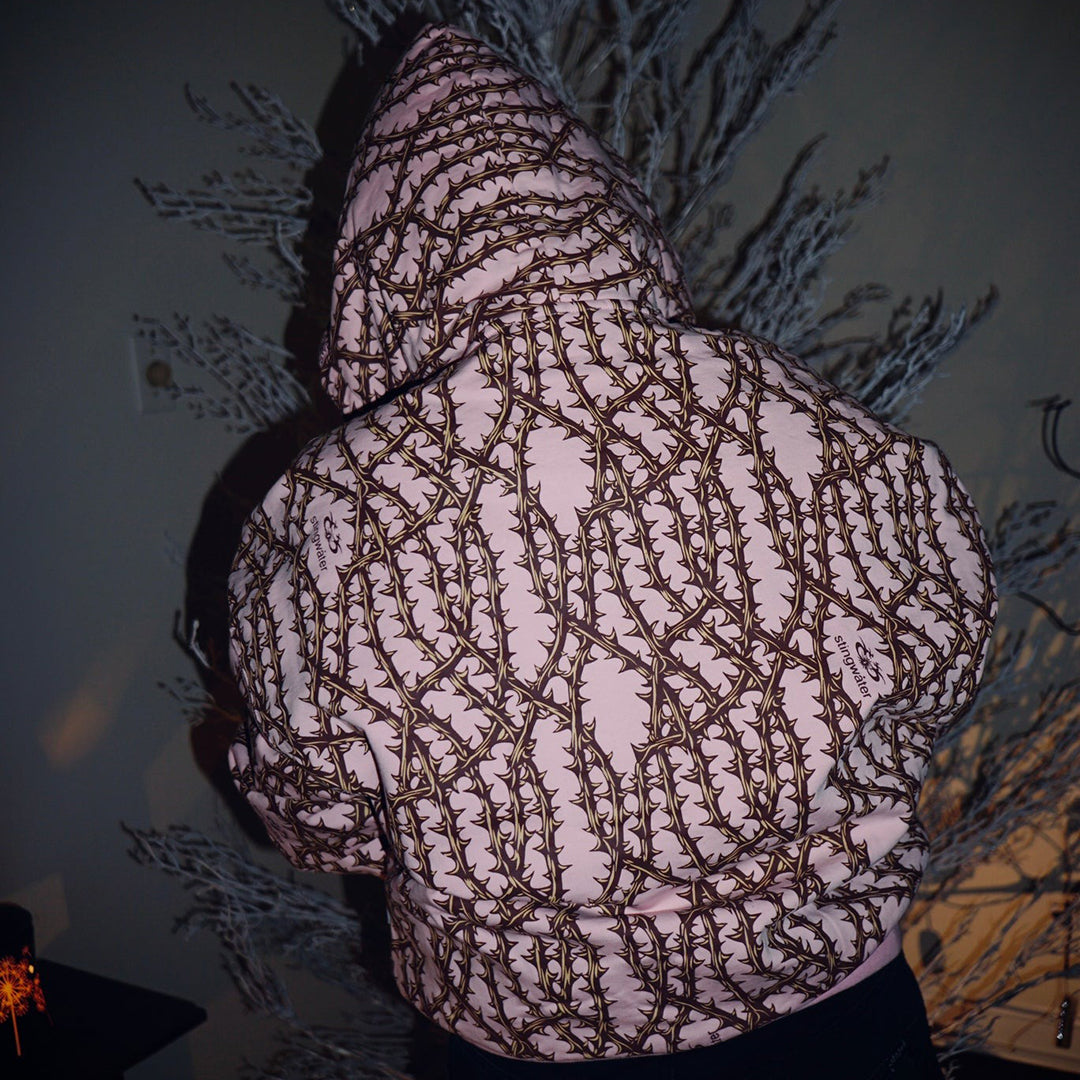 STINGWATER（スティングウォーター）| MOSES SNAKE THORN ZIP UP HOODIE / PINK SALT | スノーボード・スケートボードのTACTICS JAPAN