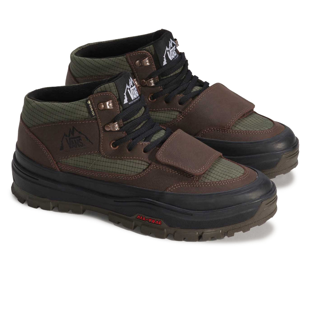 VANS（ヴァンズ）| MOUNTAIN MID GORE-TEX INSULATED SHOE / DARK GREEN/DARK BROWN | スノーボード・スケートボードのTACTICS JAPAN