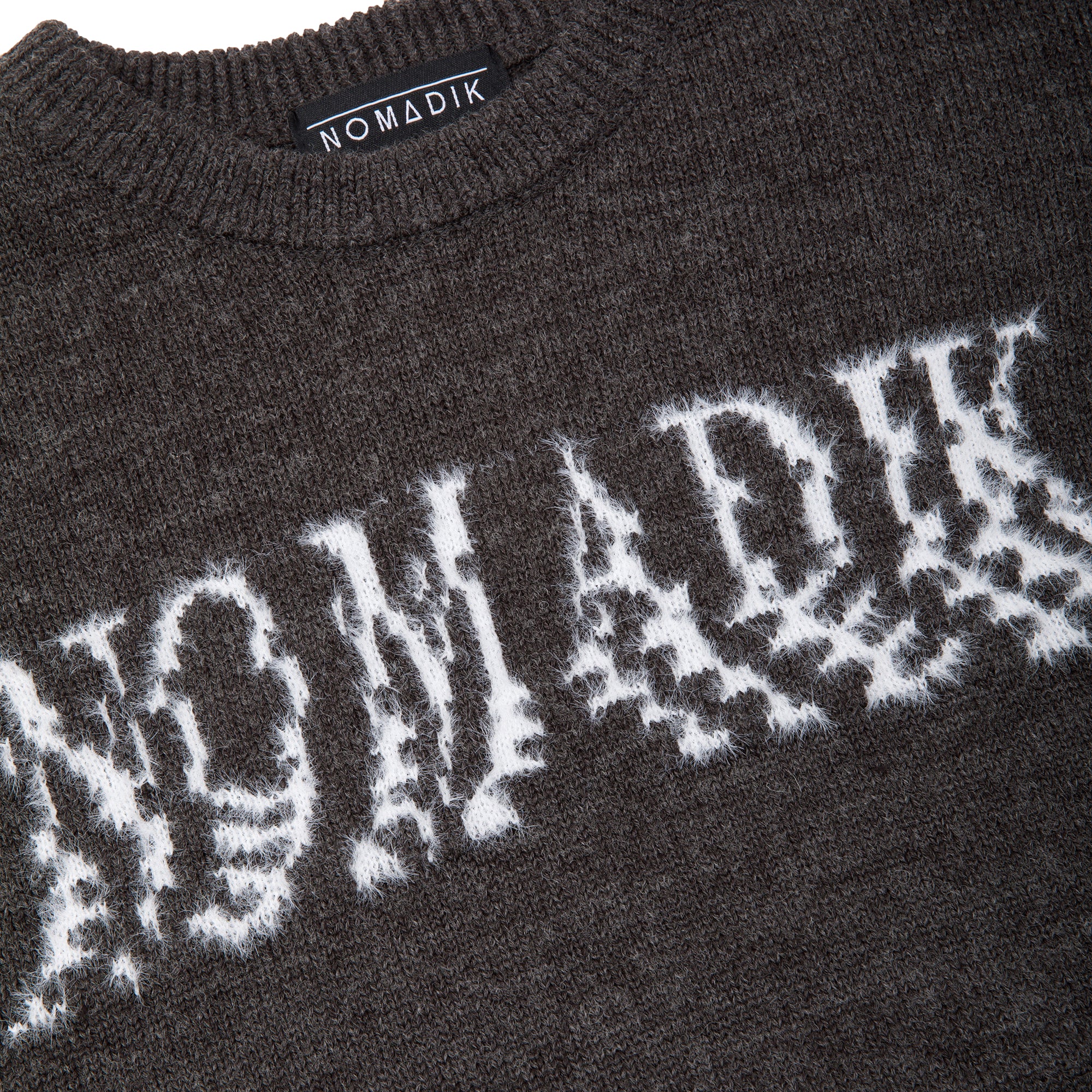 JACQUARD SWEATER GREY / WHITE