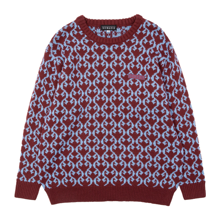 JACQUARD SWEATER / WINE