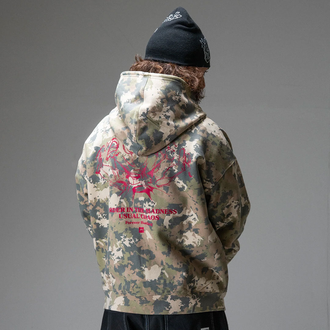 JACKER（ジャッカー）| N°1890 ZIP HOODIE / CAMO | スノーボード・スケートボードのTACTICS JAPAN