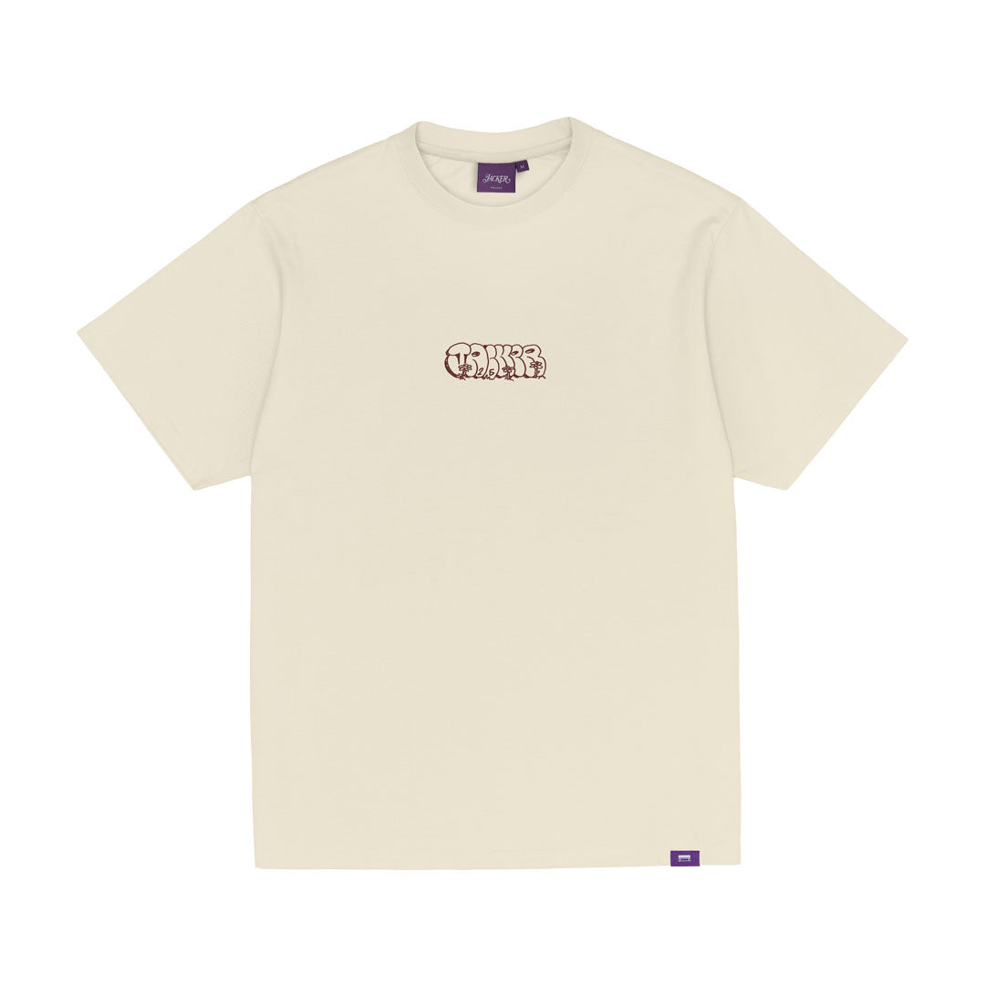 JACKER（ジャッカー）| OLLIE T-SHIRT / BEIGE | スノーボード・スケートボードのTACTICS JAPAN