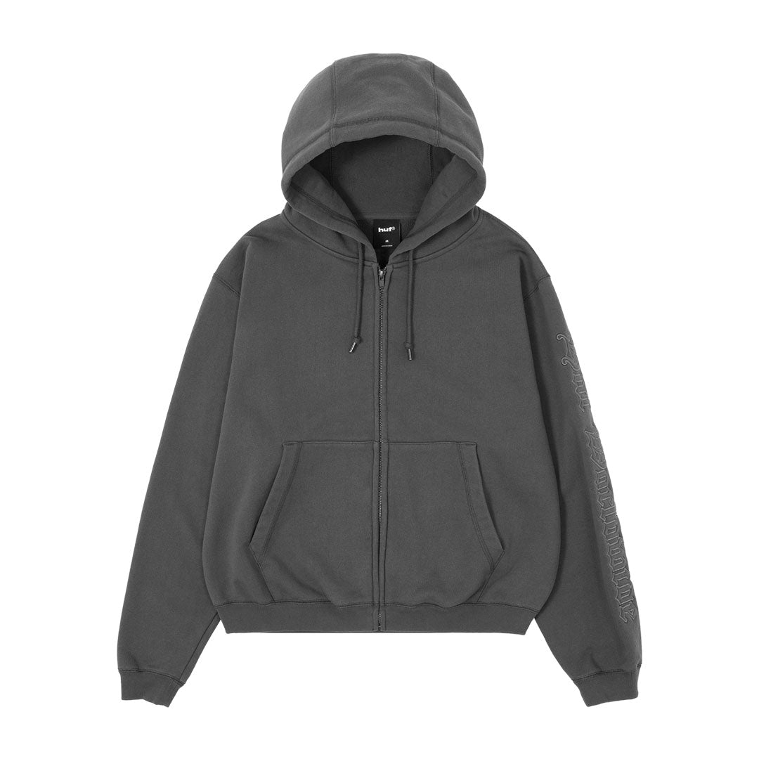 HUF（ハフ）| OLYMPIA FULL ZIP HOODIE / BLACK | スノーボード・スケートボードのTACTICS JAPAN