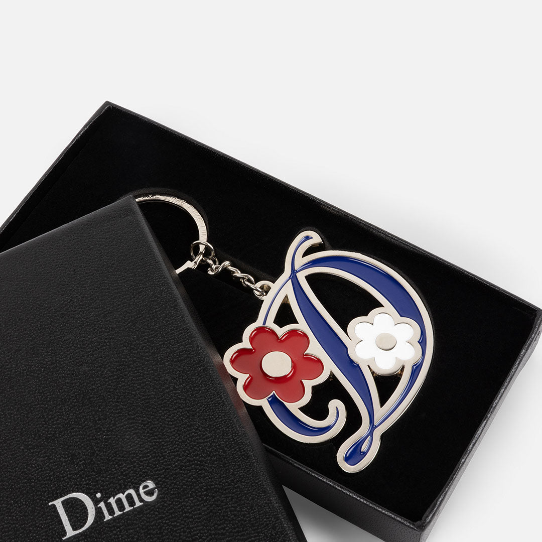 DIME（ダイム）| OVERSIZED FLORAL KEYCHAIN / SILVER | スノーボード・スケートボードのTACTICS JAPAN