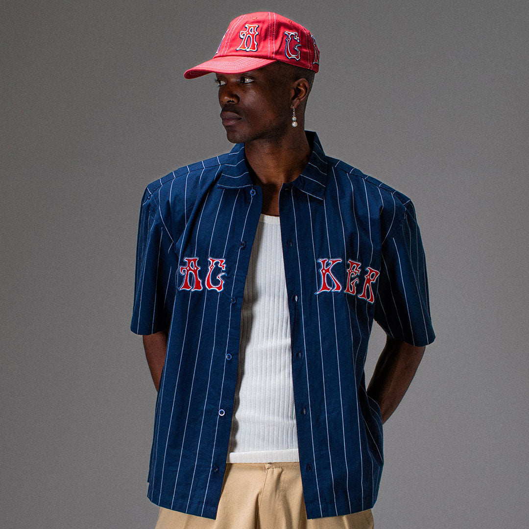 JACKER（ジャッカー）| PALS FONT SHIRT / NAVY | スノーボード・スケートボードのTACTICS JAPAN