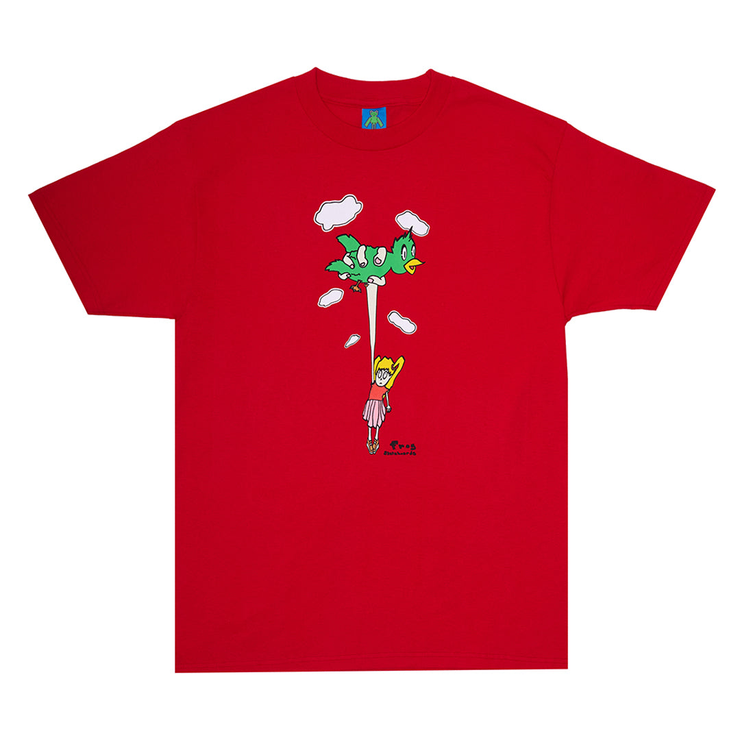FROG SKATEBOARDINGS（フロッグ スケートボーディング）| クロージング | BIRD GIRL T-SHIRT / RED | スノーボード・スケートボードのTACTICS JAPAN