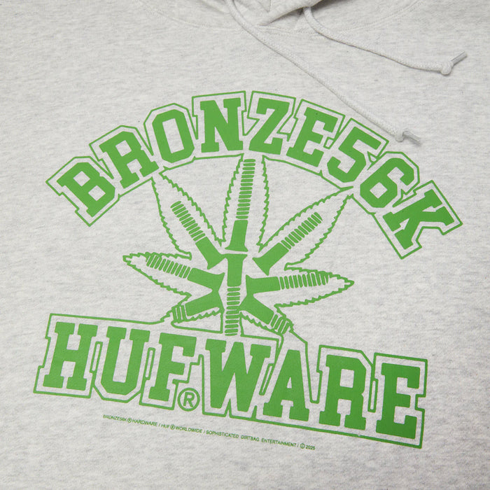 HUF X BRONZE56K PLANTWARE HOODIE / ASH GREY