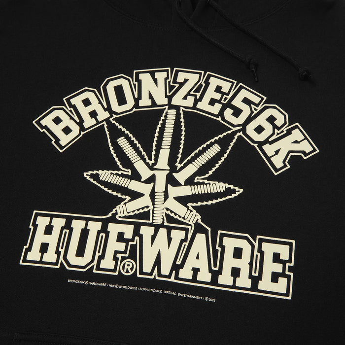 HUF X BRONZE56K PLANTWARE HOODIE / BLACK