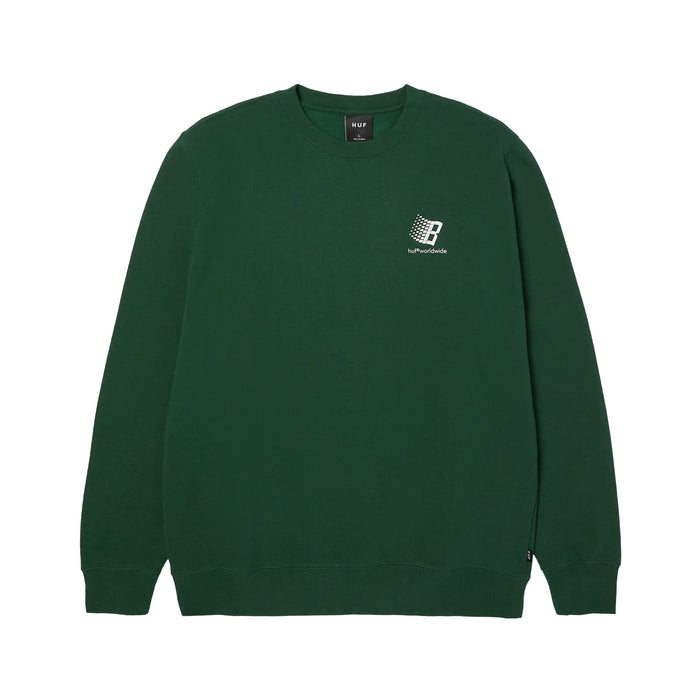 HUF X BRONZE56K CREWNECK / FOREST GREEN