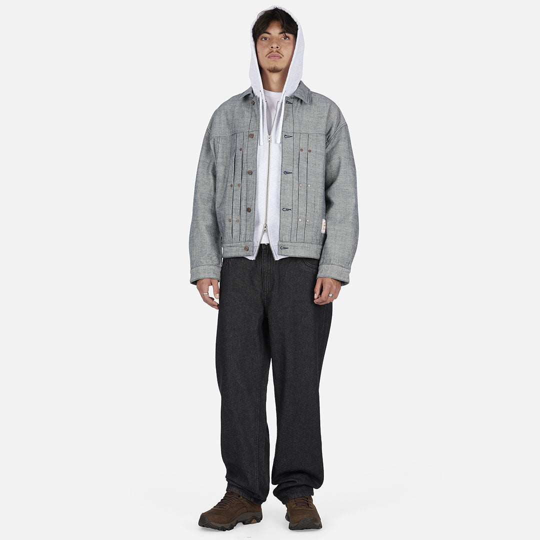 DIME（ダイム）| PLEATED DENIM JACKET / REVERSED INDIGO | スノーボード・スケートボードのTACTICS JAPAN