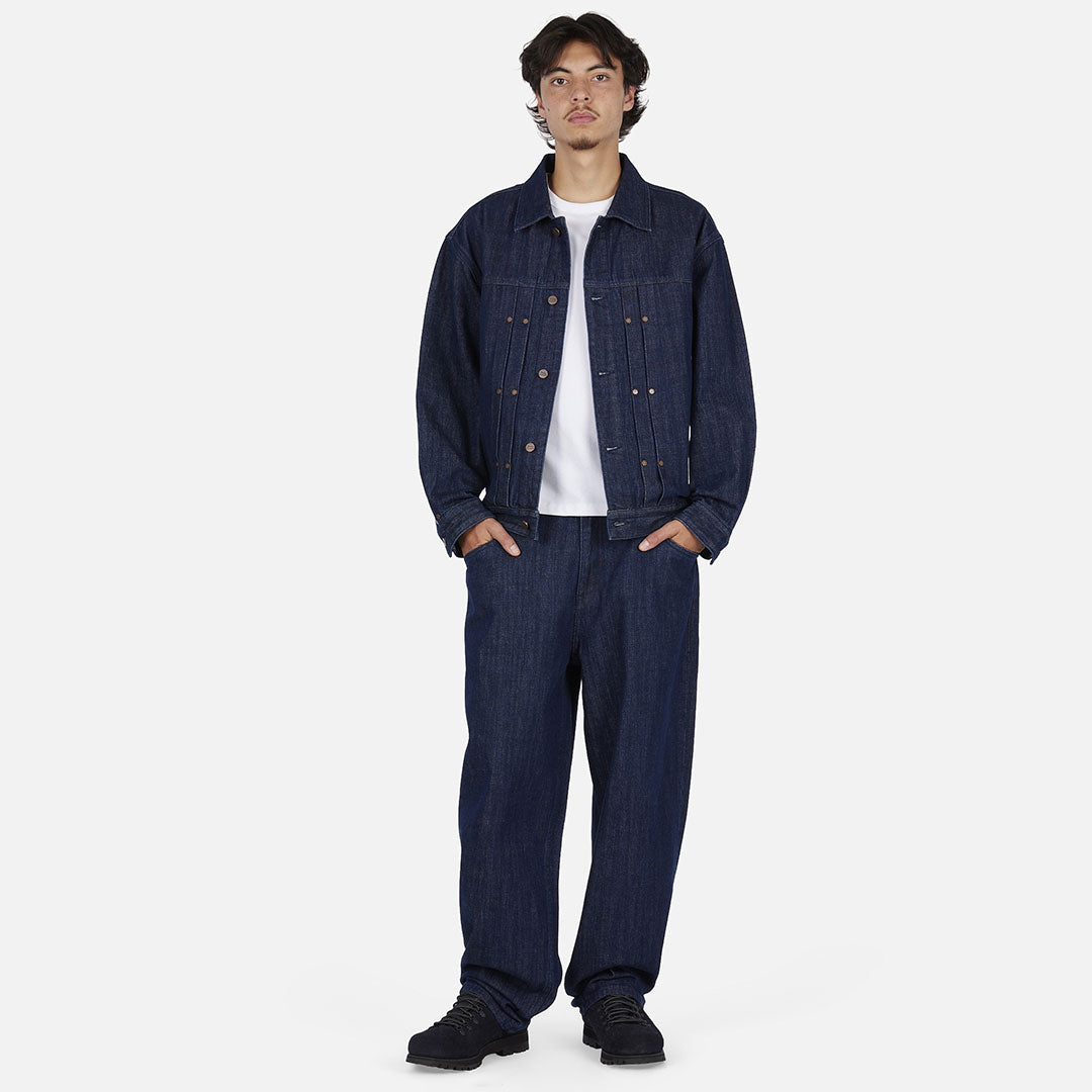 DIME（ダイム）| PLEATED DENIM JACKET / INDIGO | スノーボード・スケートボードのTACTICS JAPAN
