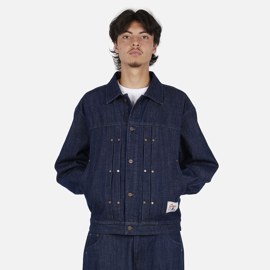 DIME（ダイム）| PLEATED DENIM JACKET / INDIGO | スノーボード・スケートボードのTACTICS JAPAN