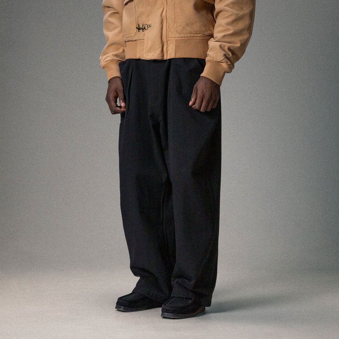 JACKER（ジャッカー）| PLEATED BAGGY PANT / BLACK | スノーボード・スケートボードのTACTICS JAPAN