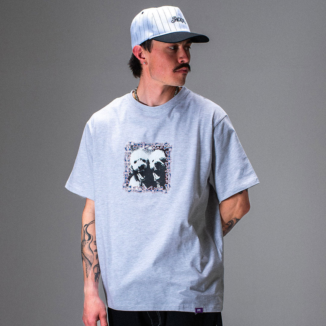 JACKER（ジャッカー）| POODLE PALES T-SHIRT / HEATHER GREY | スノーボード・スケートボードのTACTICS JAPAN