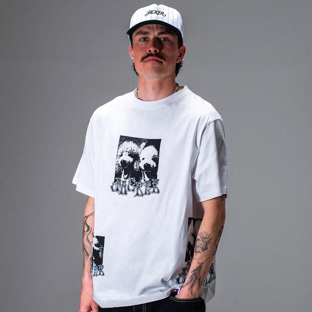 JACKER（ジャッカー）| POODLE PALES T-SHIRT / WHITE | スノーボード・スケートボードのTACTICS JAPAN