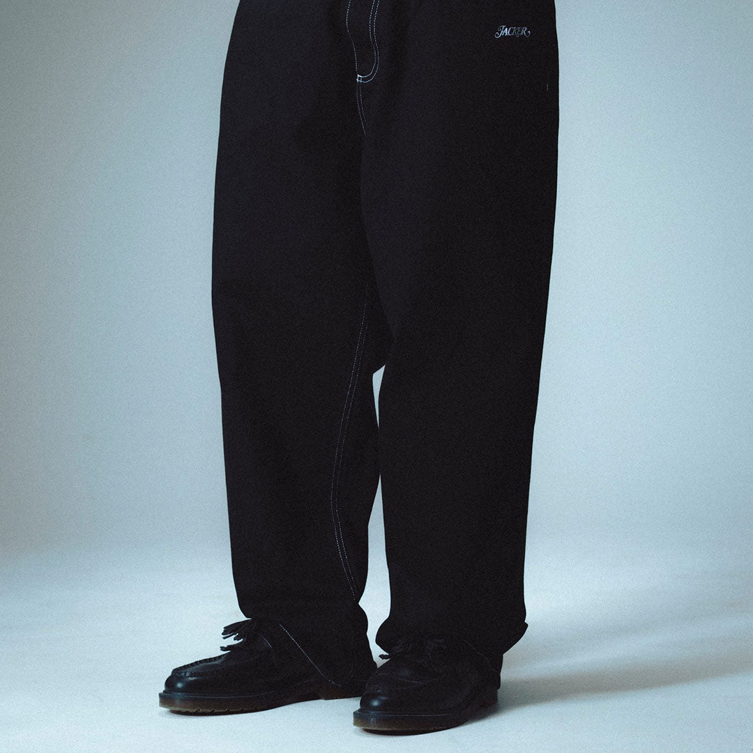 JACKER（ジャッカー）| CLASSIC DENIM BAGGY PANT / BLACK | スノーボード・スケートボードのTACTICS JAPAN