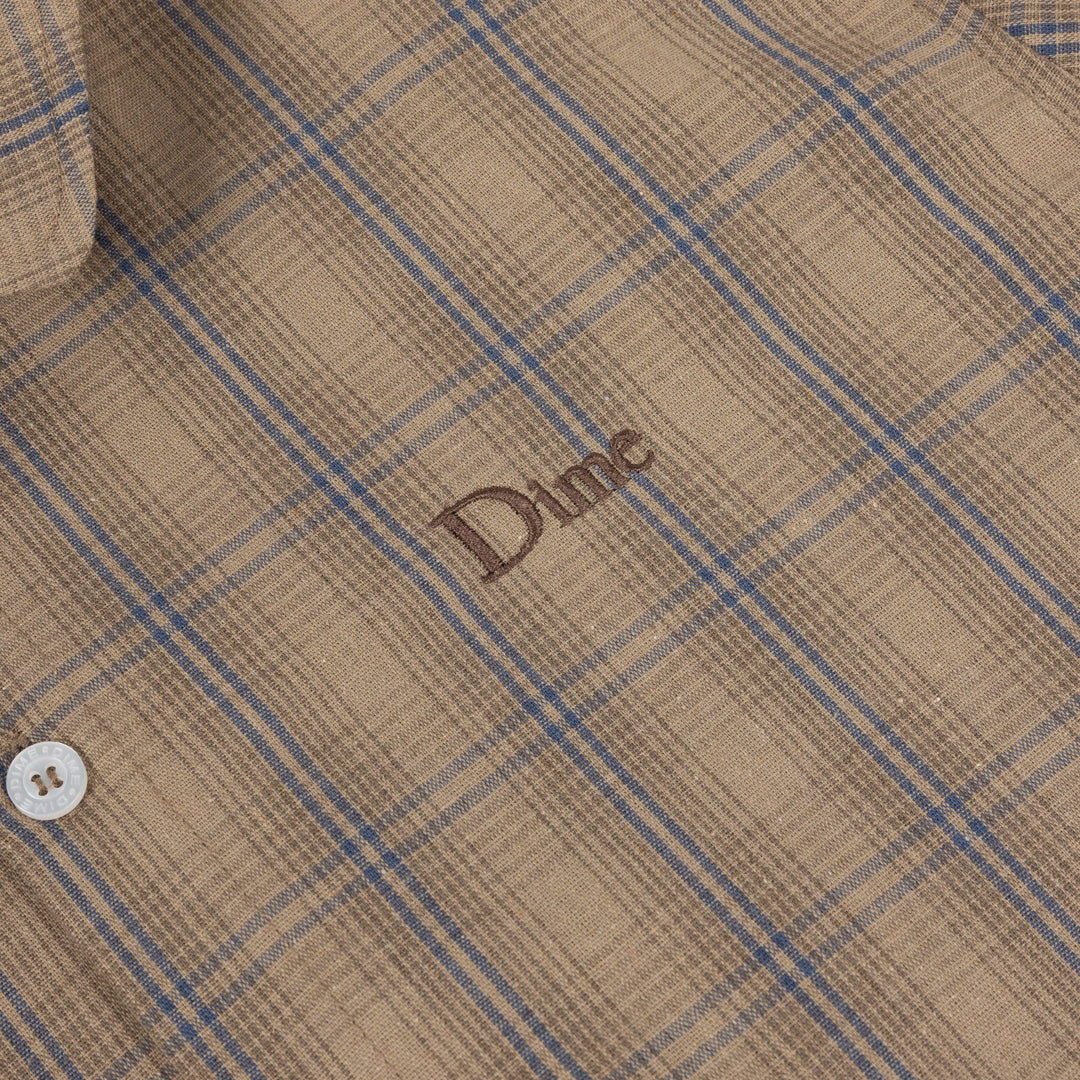 DIME MTL（ダイム モントリオール）| PLAID BUTTON UP SHIRT / BROWN | スノーボード・スケートボードのTACTICS JAPAN