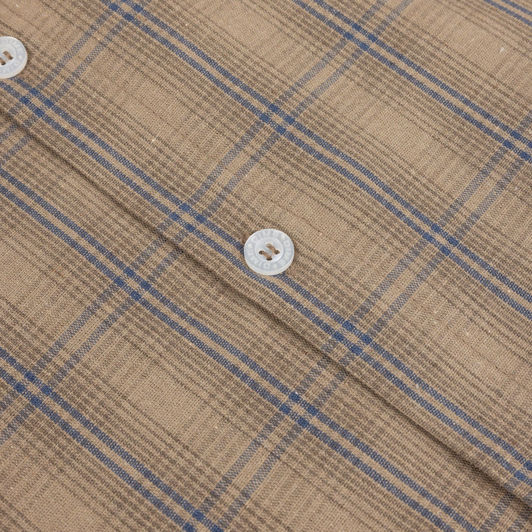 DIME MTL（ダイム モントリオール）| PLAID BUTTON UP SHIRT / BROWN | スノーボード・スケートボードのTACTICS JAPAN