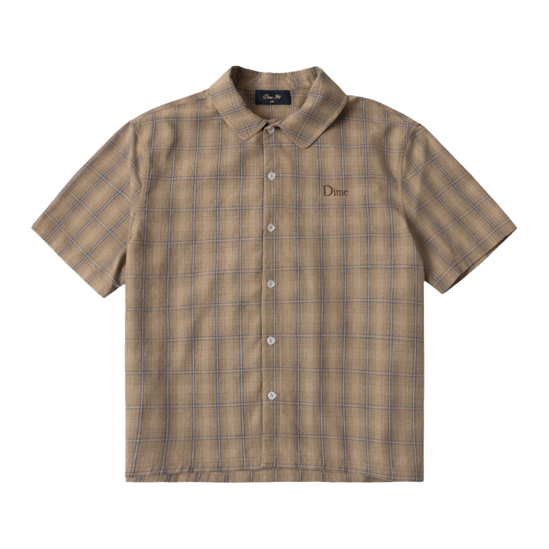 DIME MTL（ダイム モントリオール）| PLAID BUTTON UP SHIRT / BROWN | スノーボード・スケートボードのTACTICS JAPAN