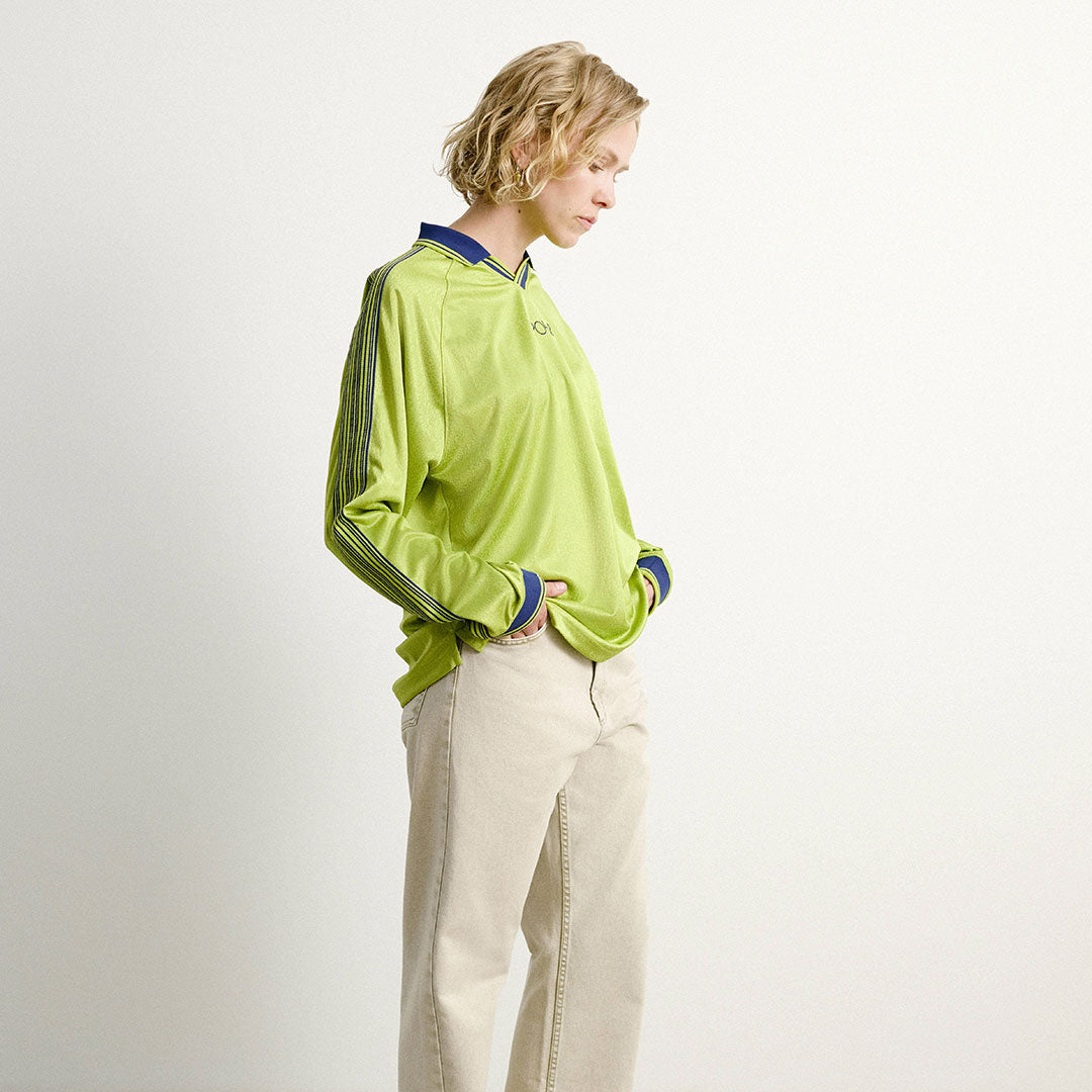 POLAR SKATE CO. （ポーラー スケート カンパニー）| DAVIE LS SHIRT / PERIDOT/DARK BLUE | スノーボード・スケートボードのTACTICS JAPAN