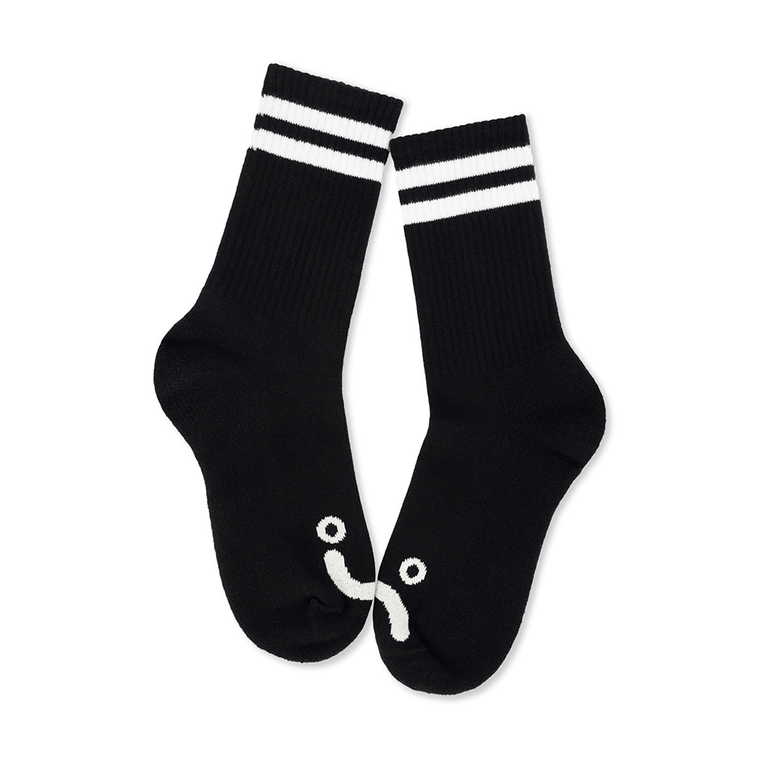 POLAR SKATE CO.（ポーラー スケート カンパニー）| HAPPY SAD RIB SOCKS 39-42 / BLACK | スノーボード・スケートボードのTACTICS JAPAN