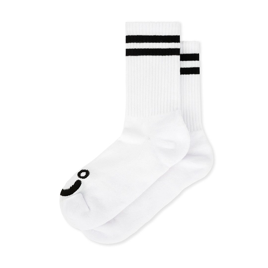 POLAR SKATE CO.（ポーラー スケート カンパニー）| HAPPY SAD RIB SOCKS 39-42 / WHITE | スノーボード・スケートボードのTACTICS JAPAN