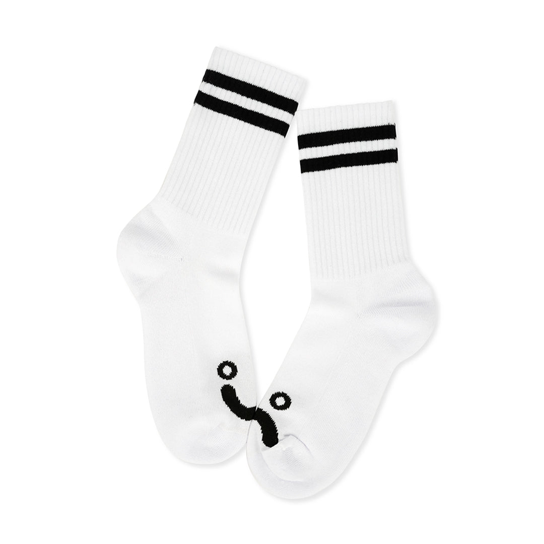 POLAR SKATE CO.（ポーラー スケート カンパニー）| HAPPY SAD RIB SOCKS 39-42 / WHITE | スノーボード・スケートボードのTACTICS JAPAN