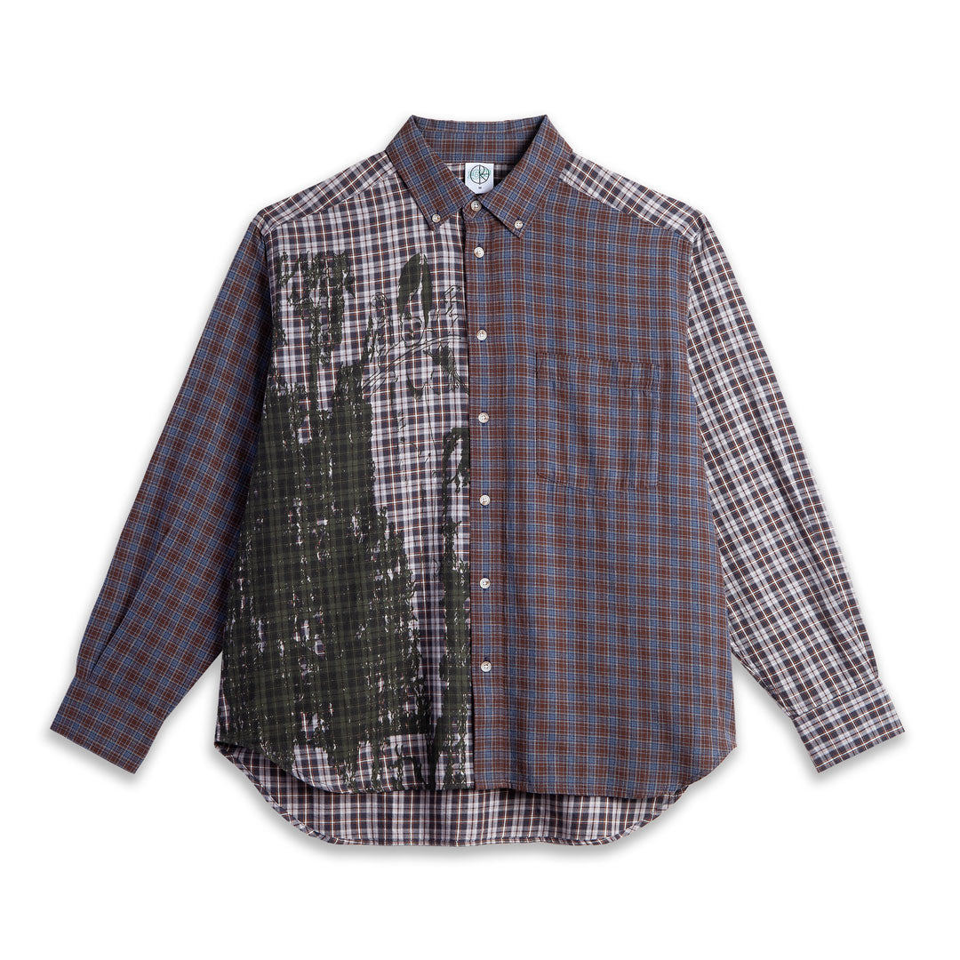 POLAR SKATE CO.（ポーラー スケート カンパニー）| BEN LS SHIRT VIOLIN / GRAPHITE/BLUE | スノーボード・スケートボードのTACTICS JAPAN