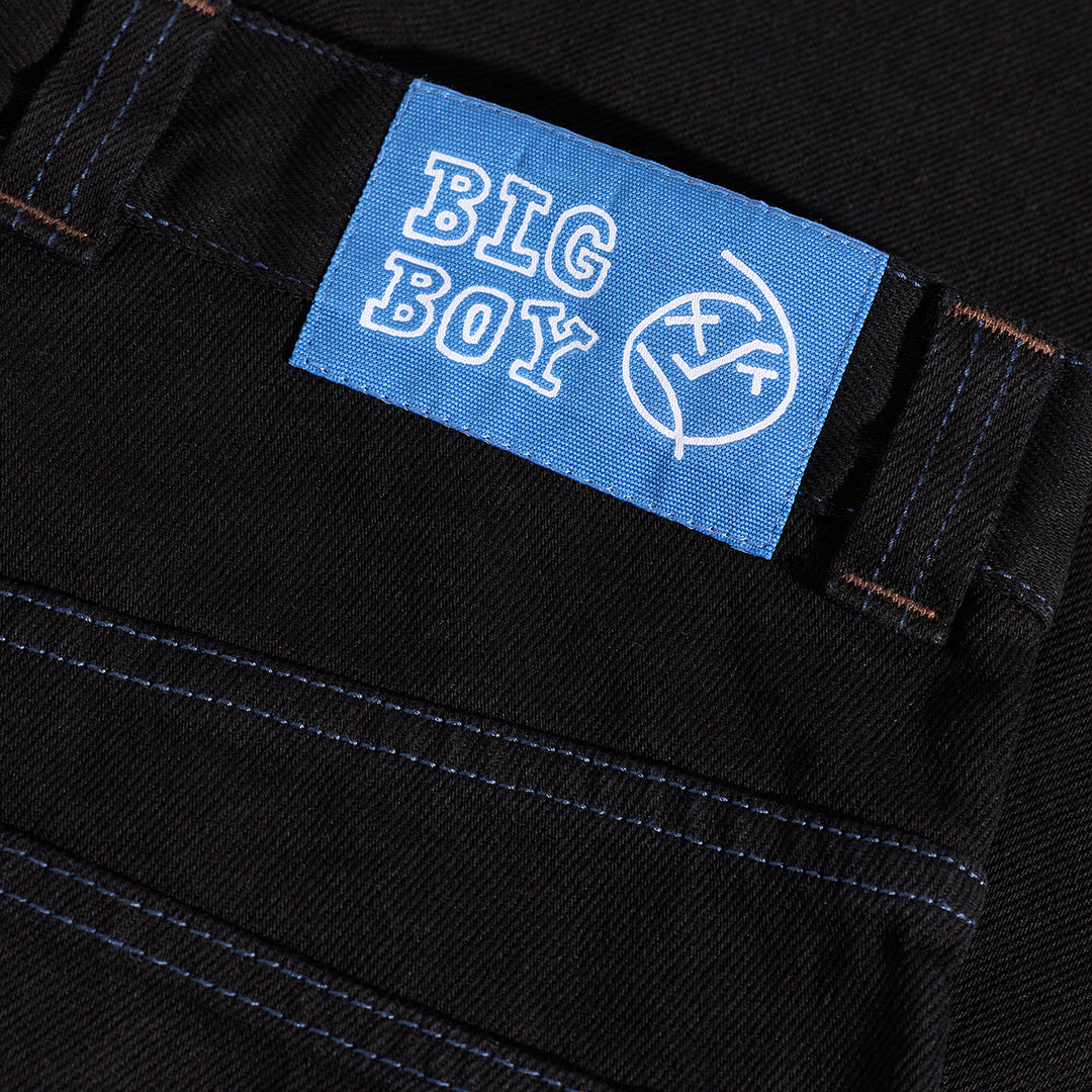 POLAR SKATE CO.（ポーラー スケート カンパニー）| BIG BOY PANTS / BLACK/BLUE STITCHING | スノーボード・スケートボードのTACTICS JAPAN