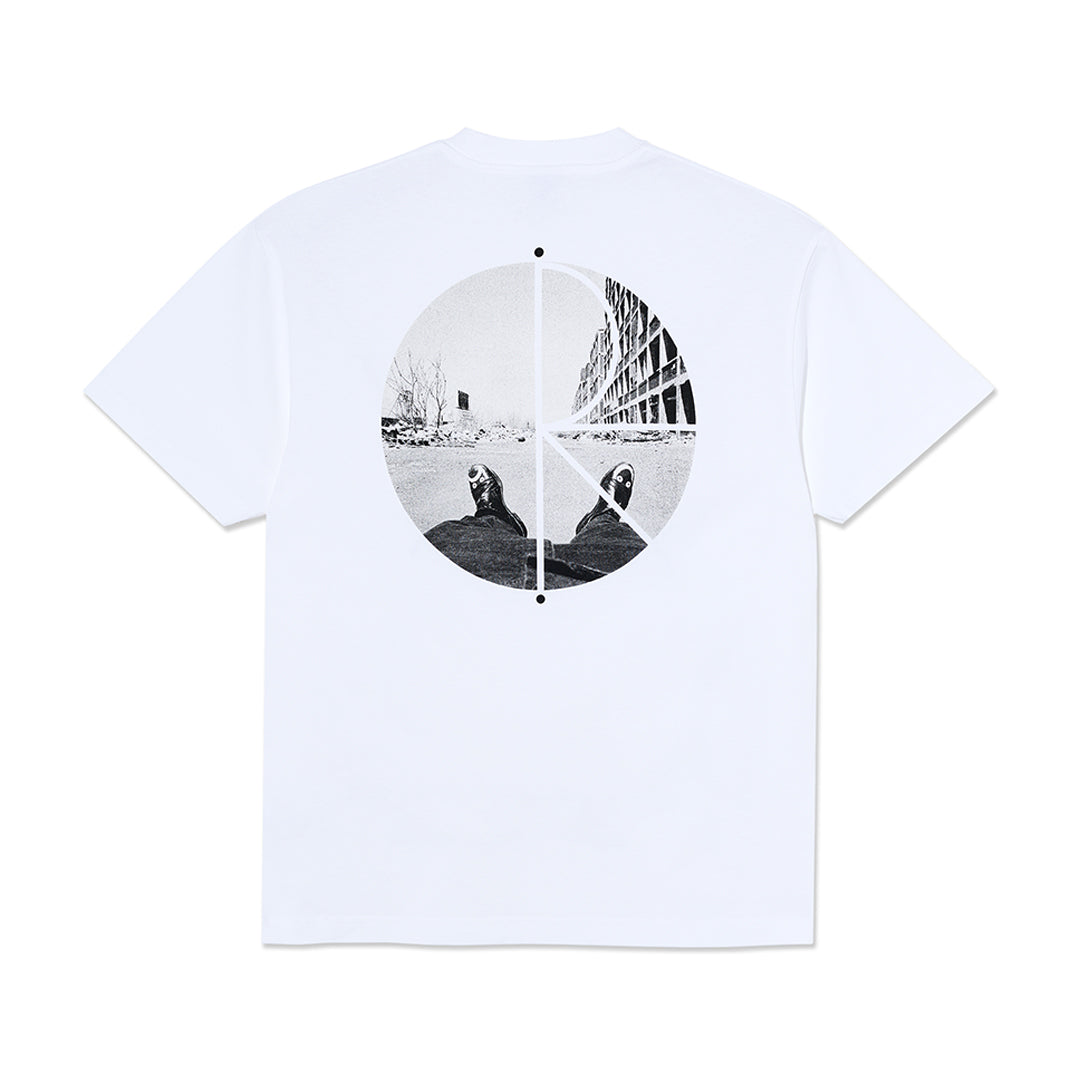 POLAR SKATE CO.（ポーラー スケート カンパニー）| HAPPY SAD FILL LOGO TEE / WHITE | スノーボード・スケートボードのTACTICS JAPAN