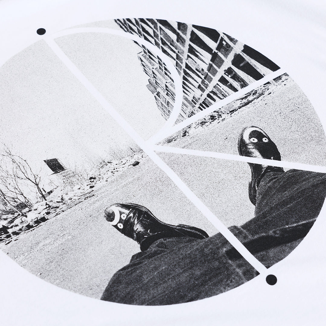 POLAR SKATE CO.（ポーラー スケート カンパニー）| HAPPY SAD FILL LOGO TEE / WHITE | スノーボード・スケートボードのTACTICS JAPAN