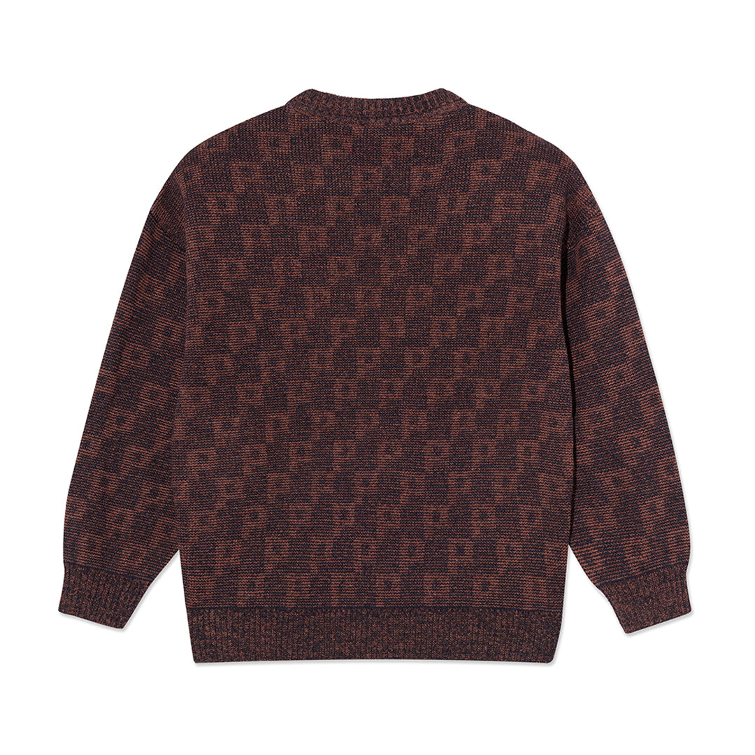 POLAR SKATE CO.（ポーラー スケート カンパニー）| P PATTERN GEORGE SWEATER / NAVY/ORANGE | スノーボード・スケートボードのTACTICS JAPAN