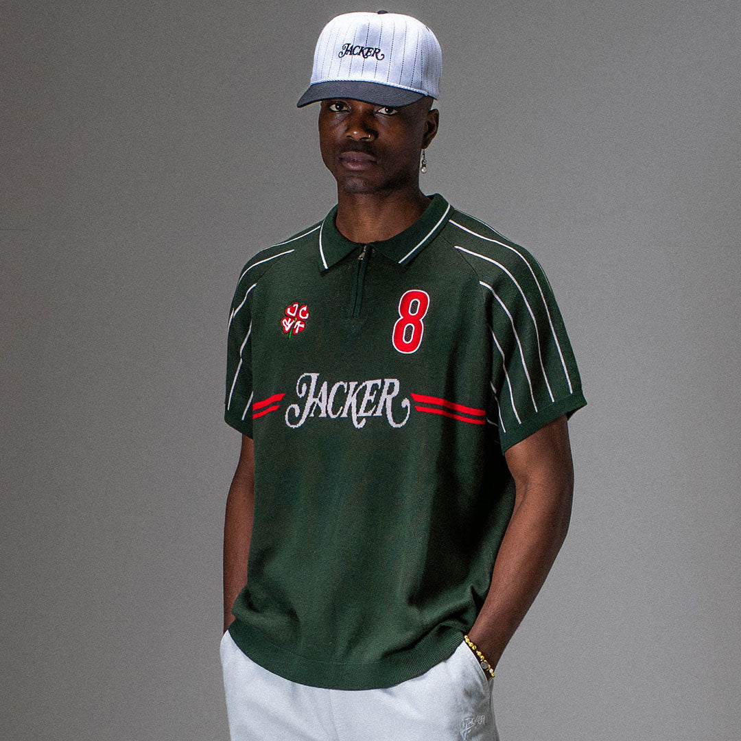 JACKER（ジャッカー）| RED CLOVER POLO KNIT / GREEN | スノーボード・スケートボードのTACTICS JAPAN