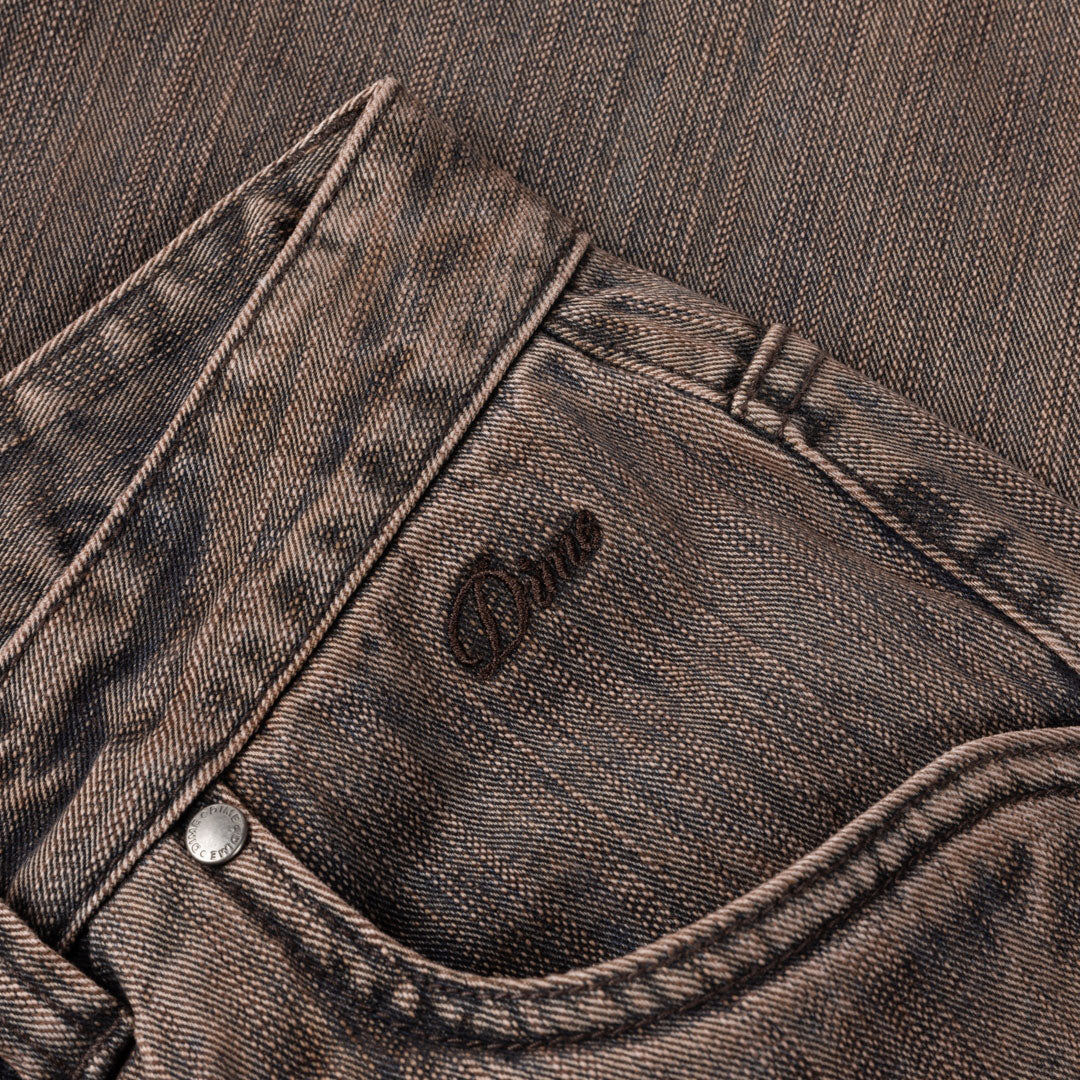 RELAXED DENIM PANTS / PREMIUM BROWN