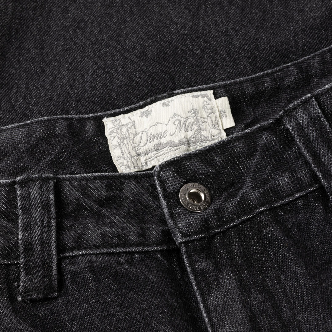 RELAXED DENIM PANTS / SANDBLASTED BLACK
