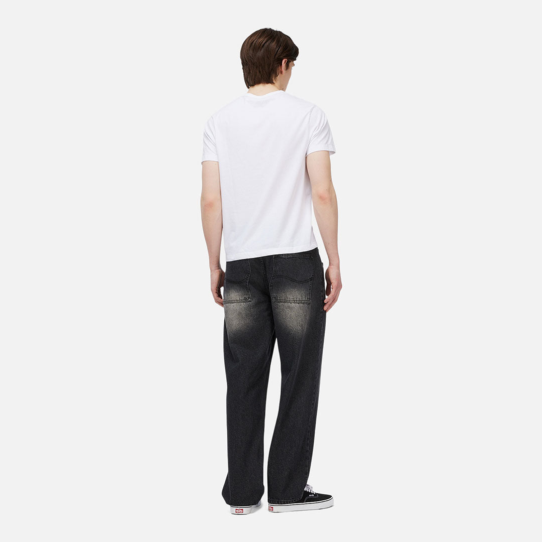 RELAXED DENIM PANTS / SANDBLASTED BLACK