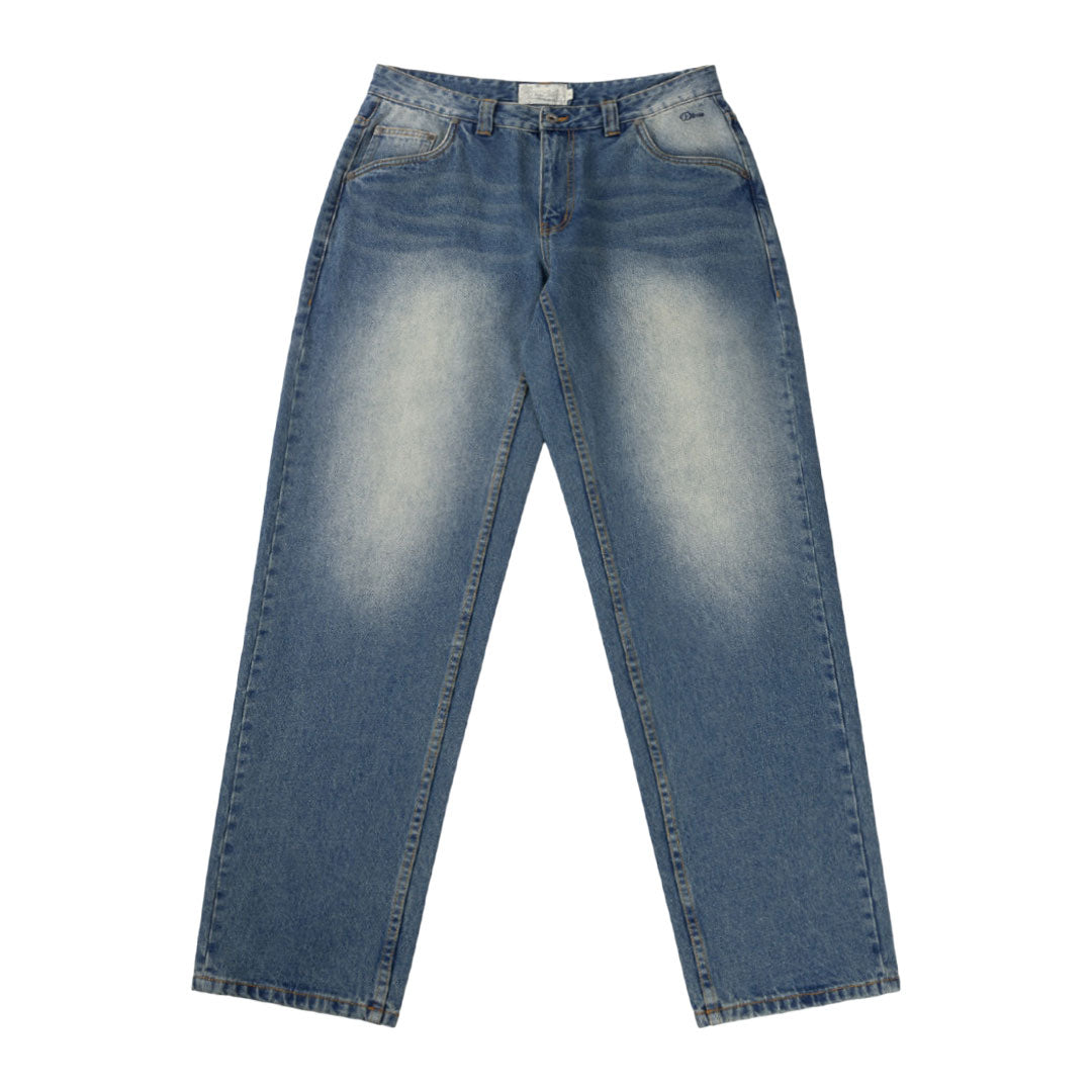 RELAXED DENIM PANTS / SANDBLASTED INDIGO