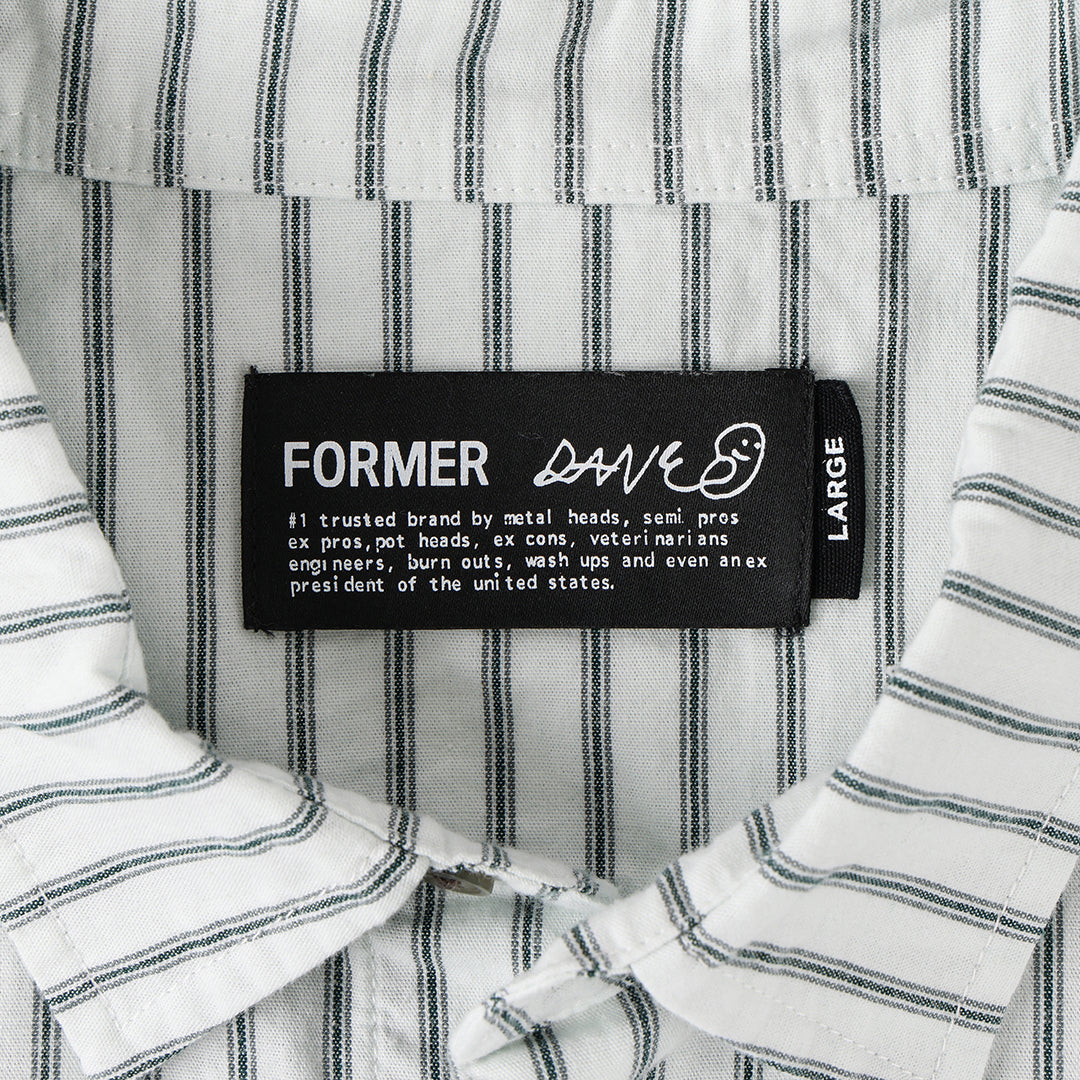 FORMER（フォーマー）| REYNOLDS STRIPE SS SHIRT / BONE | スノーボード・スケートボードのTACTICS JAPAN