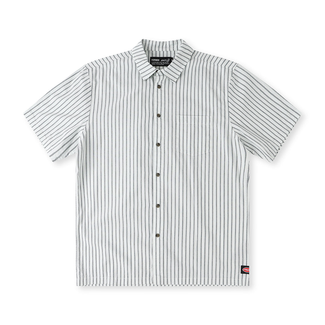 FORMER（フォーマー）| REYNOLDS STRIPE SS SHIRT / BONE | スノーボード・スケートボードのTACTICS JAPAN