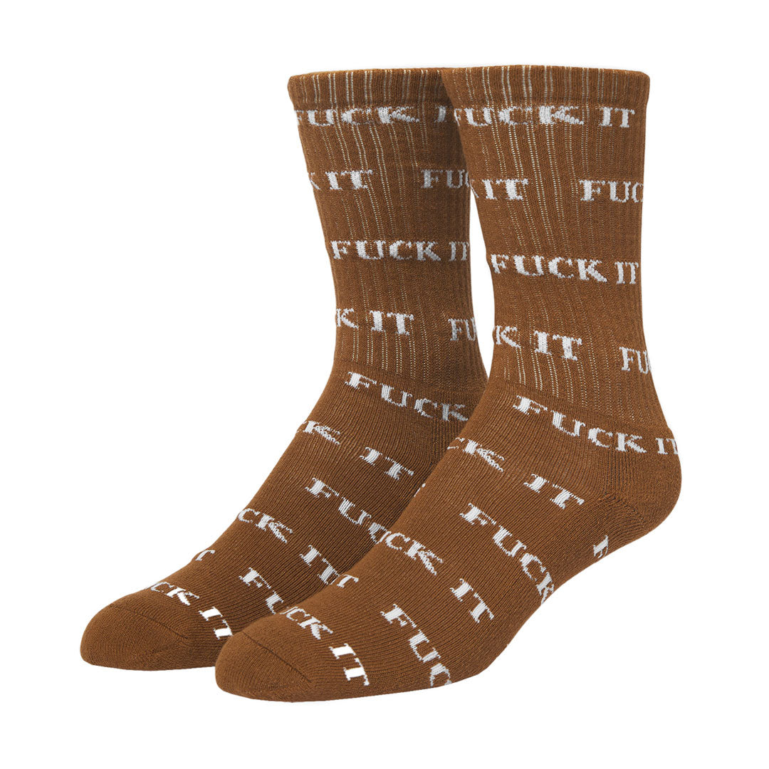 FUCK IT SOCKS / BROWN