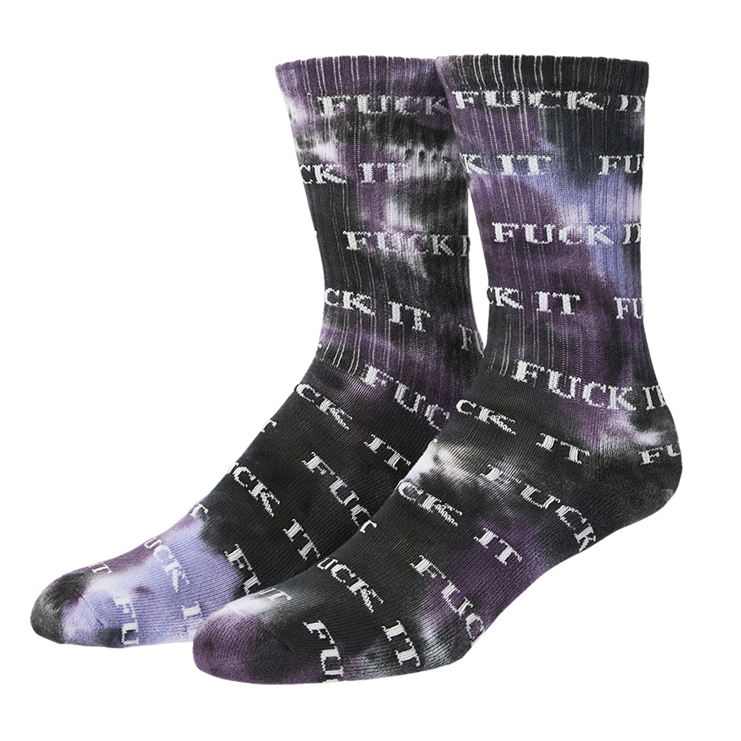 HUF WORLDWIDE（ハフ ワールドワイド）| FUCK IT TIEDYE SOCK / PURPLE | スノーボード・スケートボードのTACTICS JAPAN
