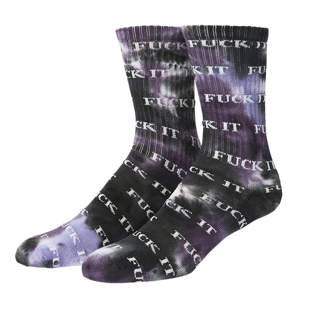 HUF WORLDWIDE（ハフ ワールドワイド）| FUCK IT TIEDYE SOCK / PURPLE | スノーボード・スケートボードのTACTICS JAPAN