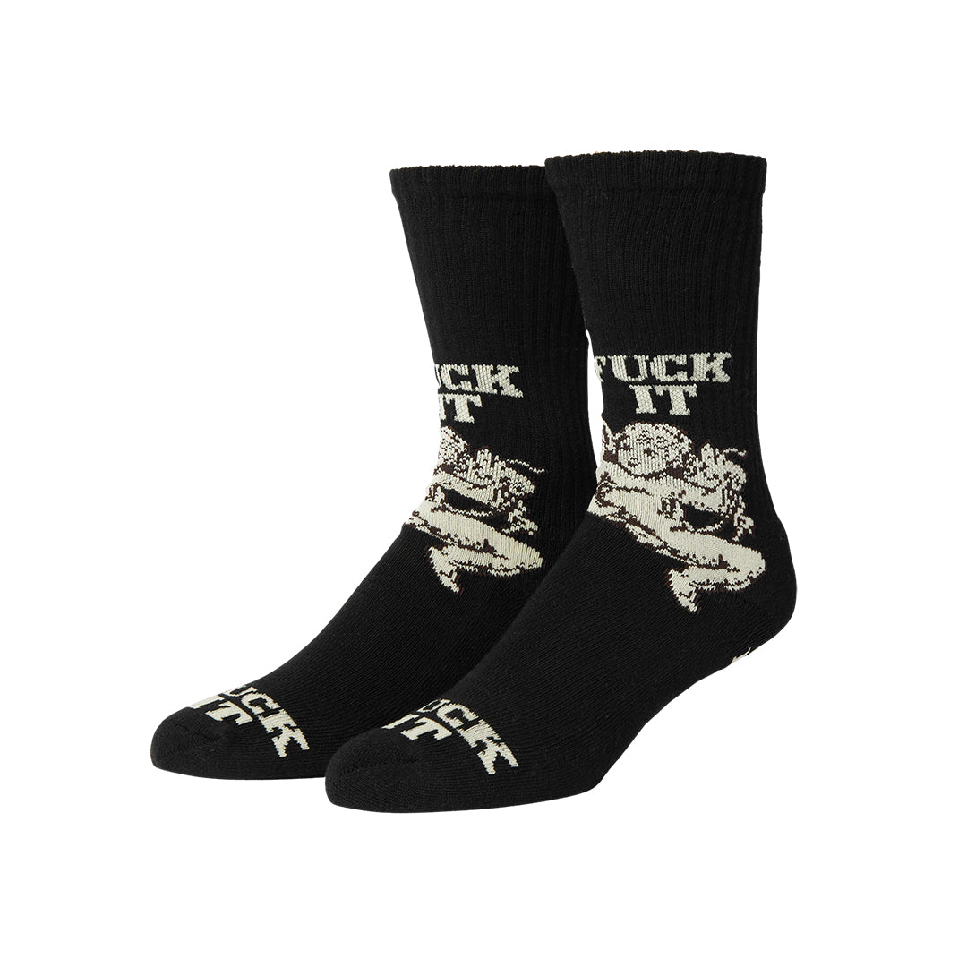 HUF WORLDWIDE（ハフ ワールドワイド）| DIVINE CREW SOCK / BLACK | スノーボード・スケートボードのTACTICS JAPAN