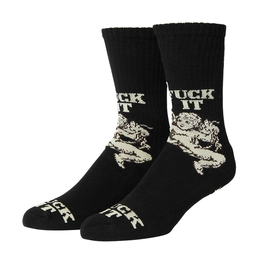 HUF WORLDWIDE（ハフ ワールドワイド）| DIVINE CREW SOCK / BLACK | スノーボード・スケートボードのTACTICS JAPAN