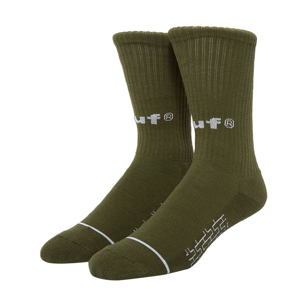 HUF® EIGHTYNINE CREW SOCKS / OLIVE