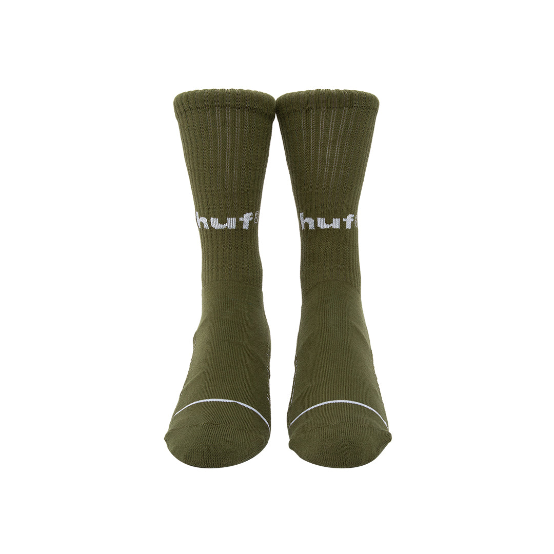 HUF WORLDWIDE（ハフ ワールドワイド）| HUF® EIGHTYNINE CREW SOCKS / OLIVE | スノーボード・スケートボードのTACTICS JAPAN