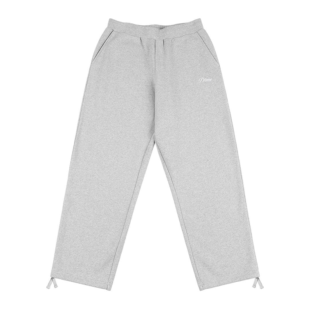DIME MTL（ダイム モントリオール）| CURSIVE SMALL LOGO SWEATPANTS / HEATHER GRAY | スノーボード・スケートボードのTACTICS JAPAN