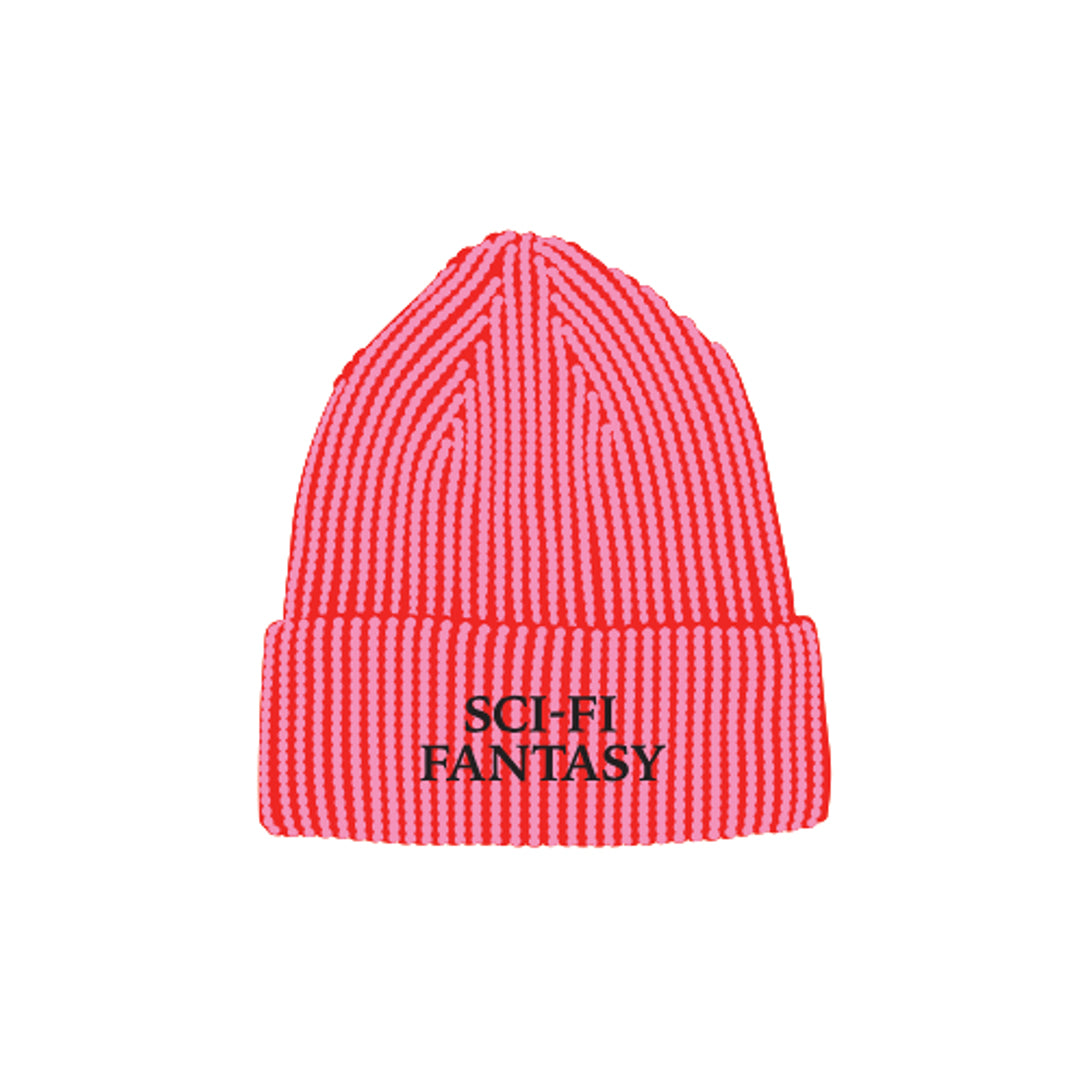 SCI-FI FANTASY（サイファイ ファンタジー）| LOGO BEANIE / PINK/DARK RED | スノーボード・スケートボードのTACTICS JAPAN